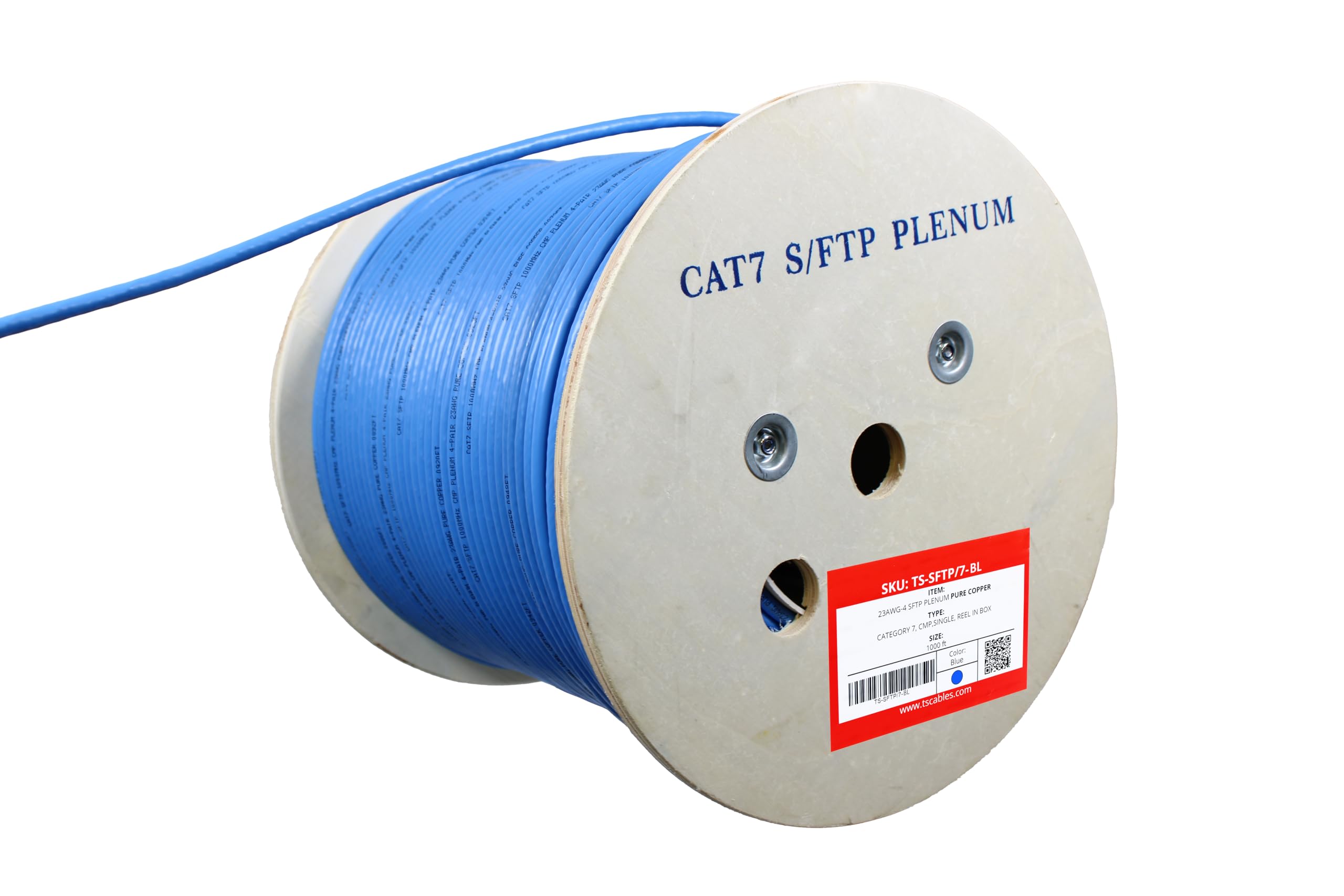 【@sayatanlda】txt Amazon.com: TSCables | Cat7 Plenum Cable 1000ft | 23AWG S/FTP